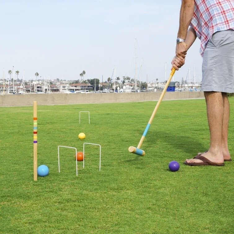 Wooden Deluxe Croquet Set