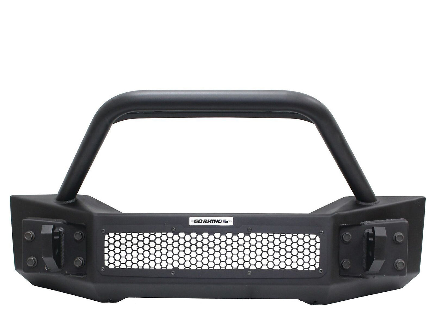Go Rhino Rockline Stubby-Style Front Bumper with Overrider Grille Guard (07-22 Wrangler JK & JL / 20-22 Gladiator)