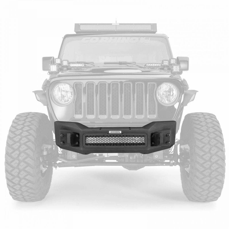Go Rhino Rockline Stubby Front Bumper (07-22 Wrangler JK & JL / 20-22 Gladiator)