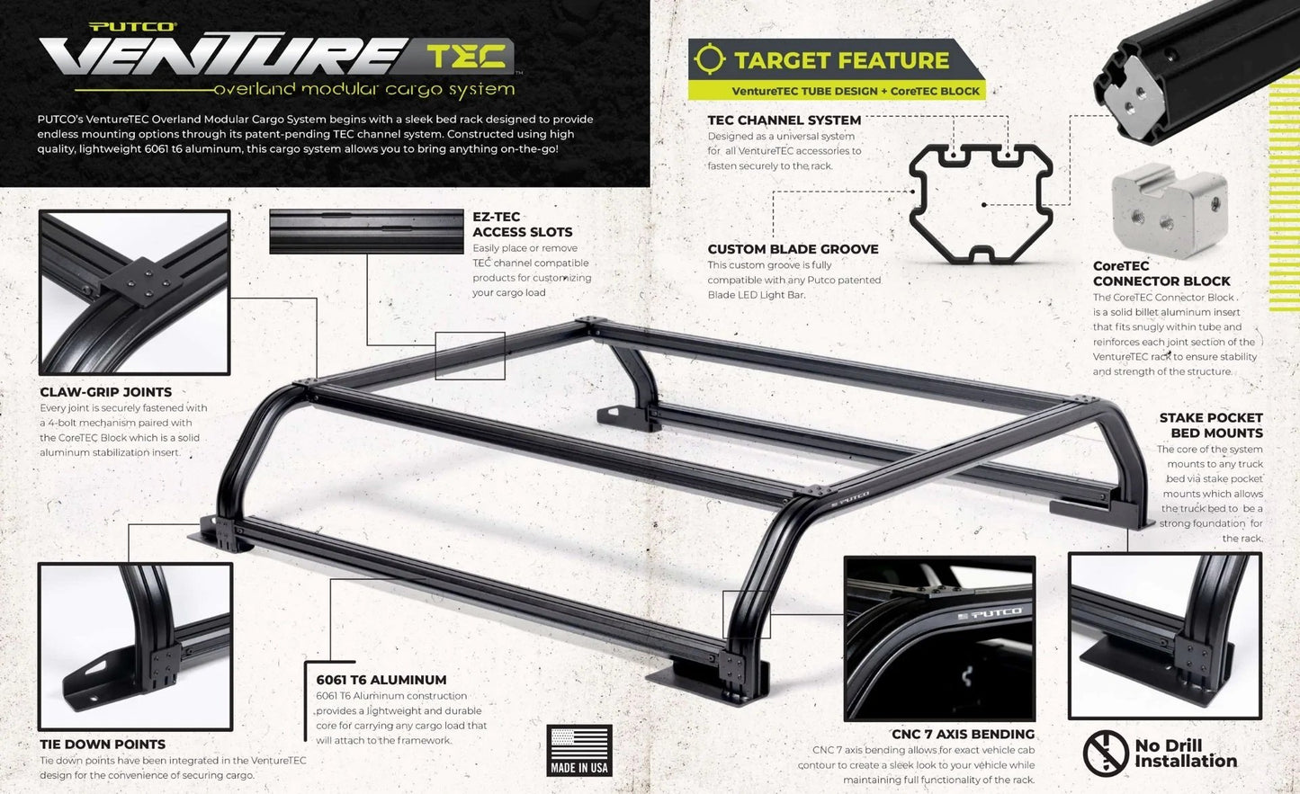 Putco Venture TEC Rack (20-23 Gladiator)
