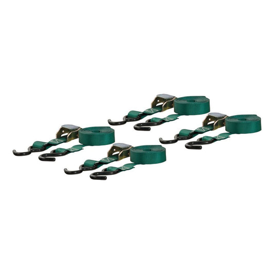 16' Cambuckle Tie Down Straps with S-Hooks (300 Ib, 4-Pack)