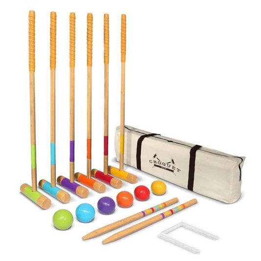 Wooden Deluxe Croquet Set