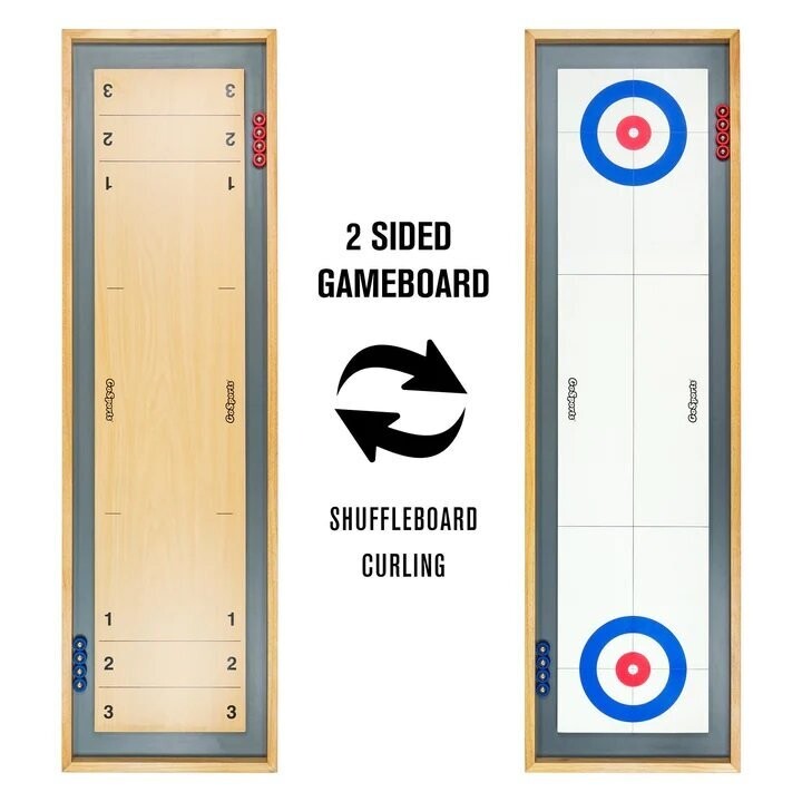 Shuffle Board & Curling 2-in-1 Board Game