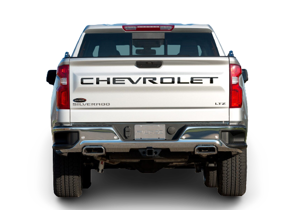 Black Chevy Letters Rear