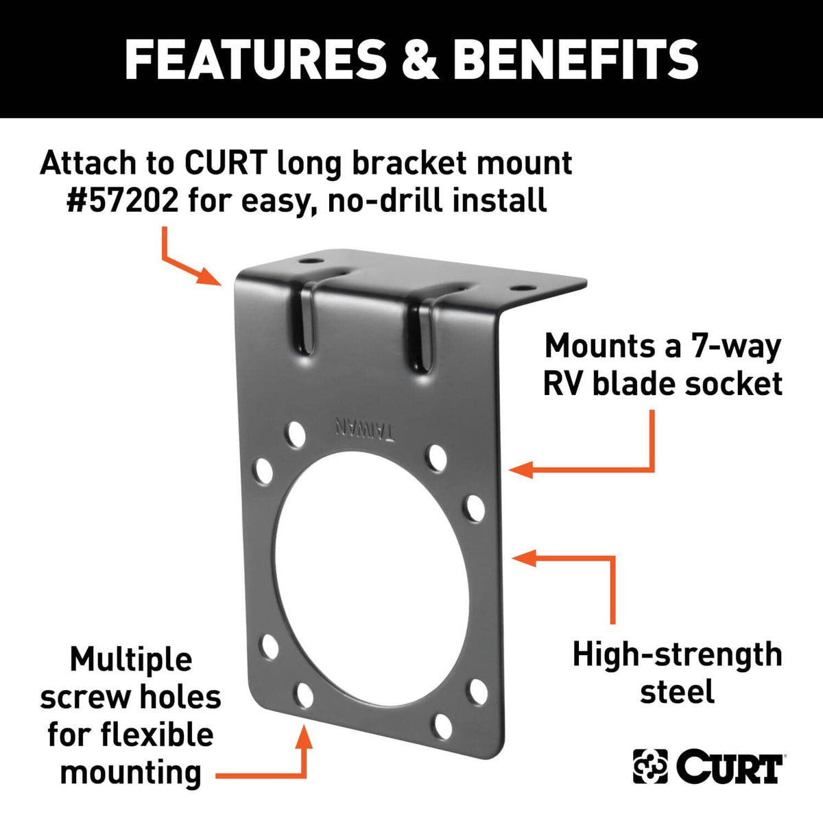 CURT 7-WAY MOUNTING BRACKET