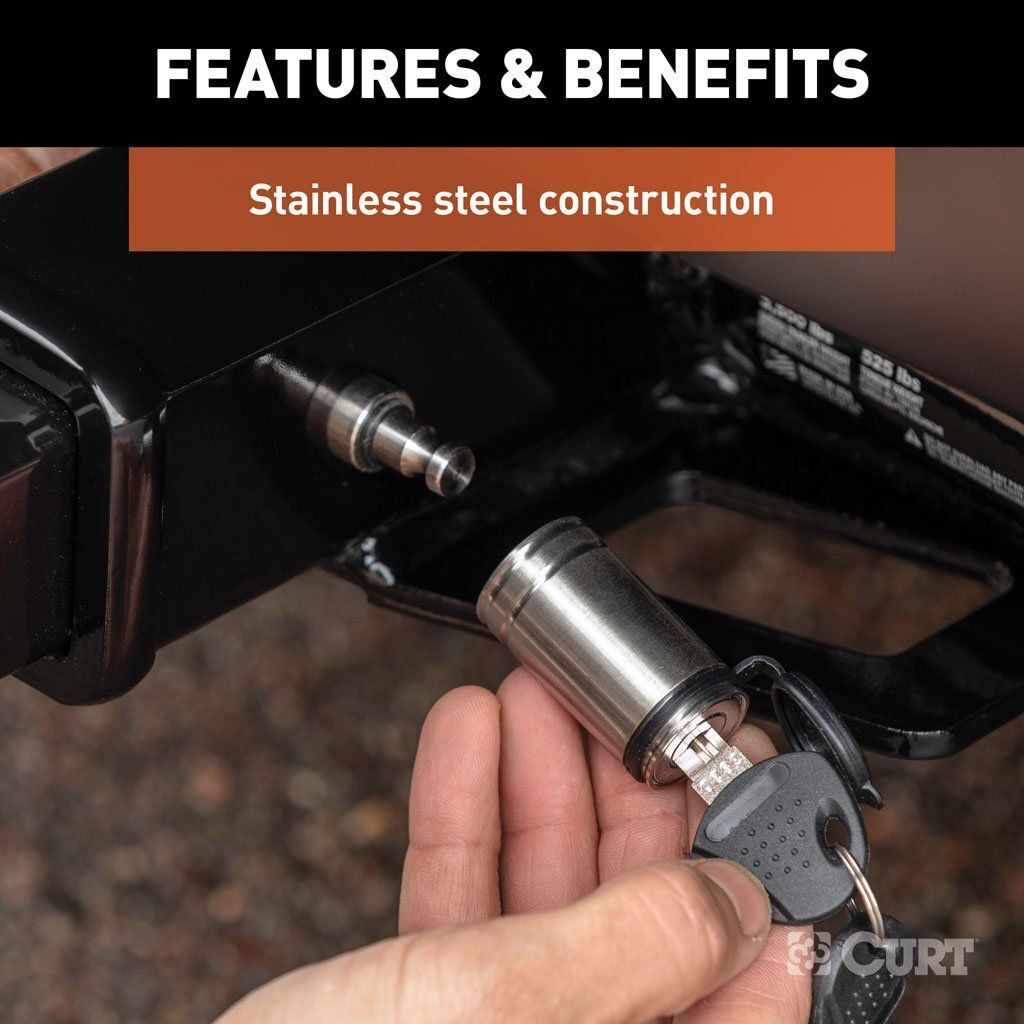 CURT 5/8" Hitch Lock (2" Receiver, Barbell)