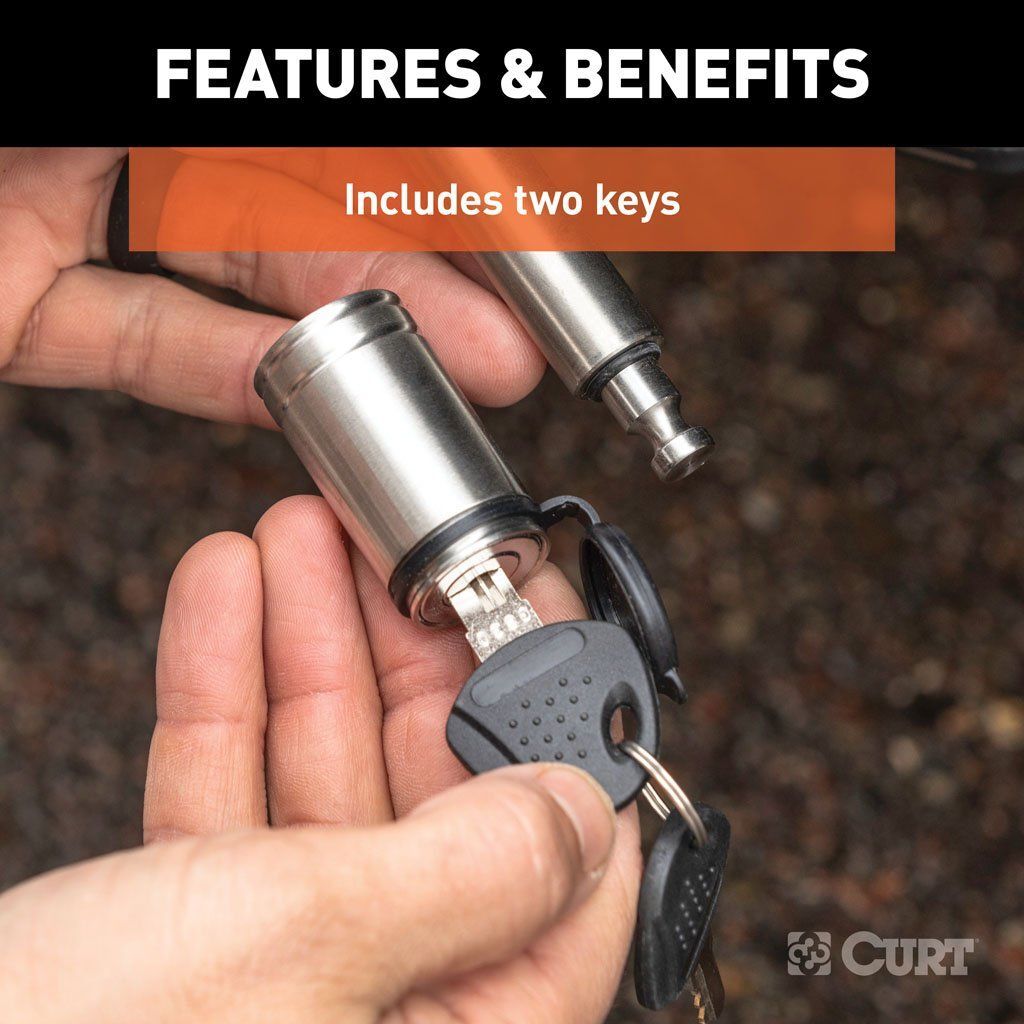 CURT 5/8" Hitch Lock (2" Receiver, Barbell)