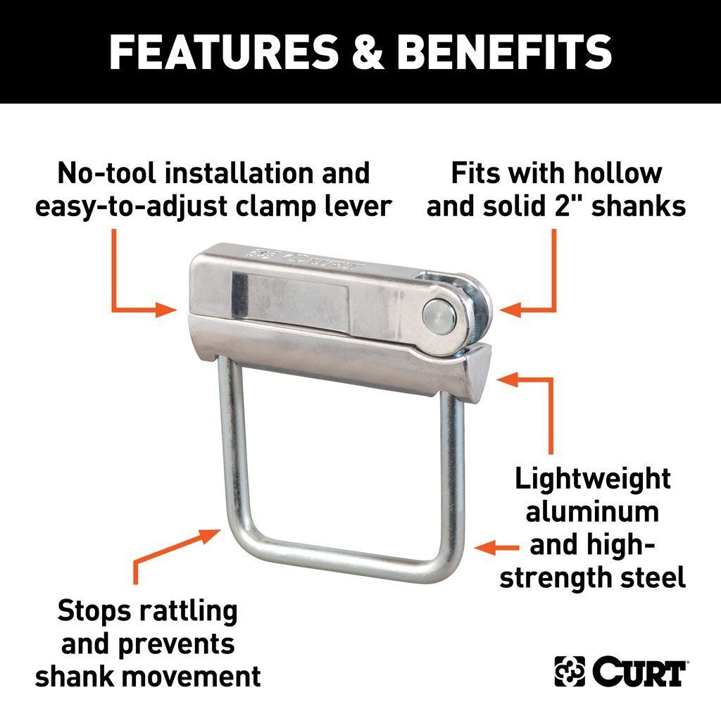 CURT Anti-Rattle Hitch Clamp