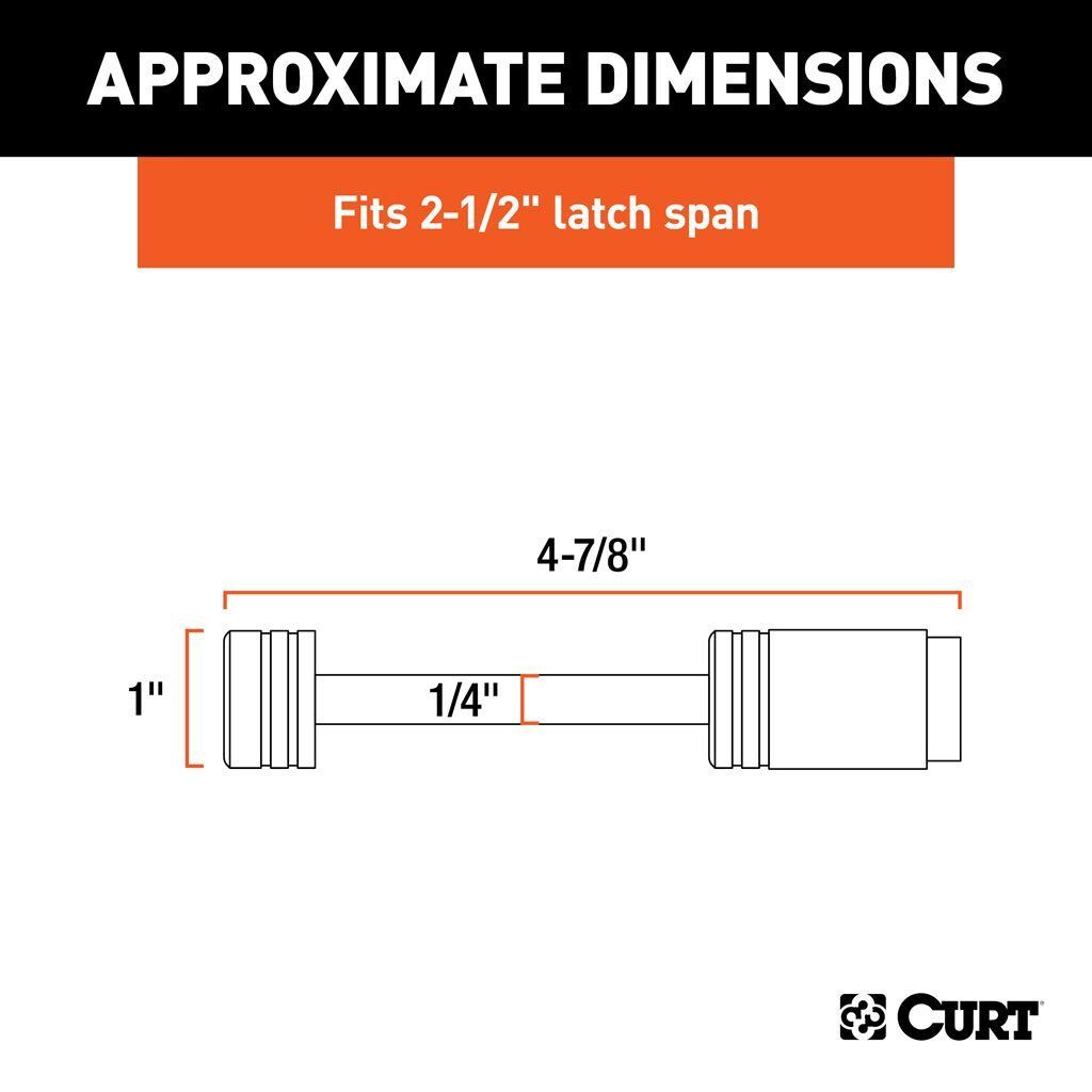 CURT Coupler Lock (1/4" Pin, 2-1/2" Latch Span)