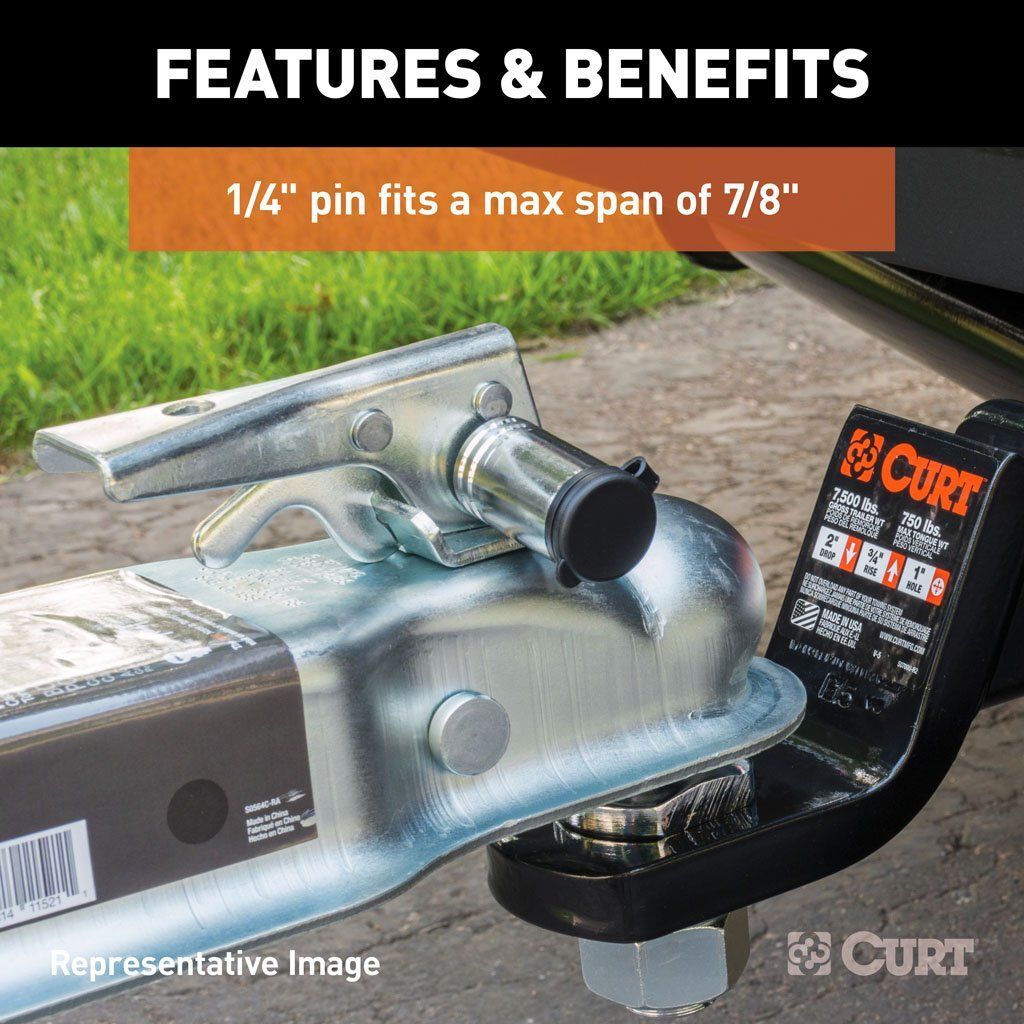 CURT Coupler Lock (1/4" Pin, 2-1/2" Latch Span)