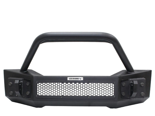Go Rhino Rockline Stubby-Style Front Bumper with Overrider Grille Guard (07-22 Wrangler JK & JL / 20-22 Gladiator)