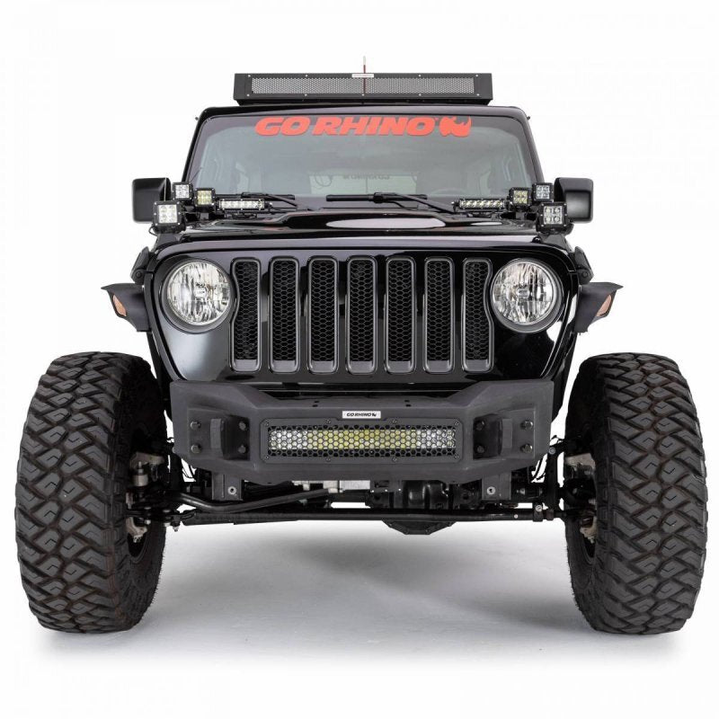 Go Rhino Rockline Stubby Front Bumper (07-22 Wrangler JK & JL / 20-22 Gladiator)