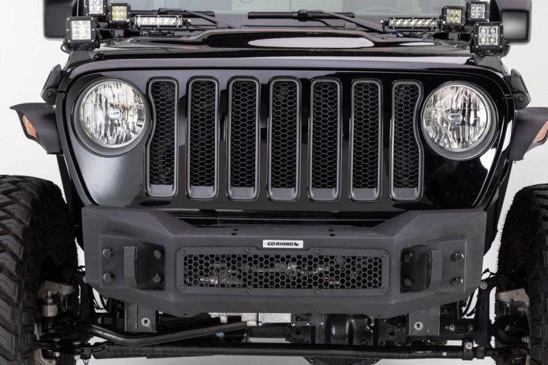 Go Rhino Rockline Stubby Front Bumper (07-22 Wrangler JK & JL / 20-22 Gladiator)