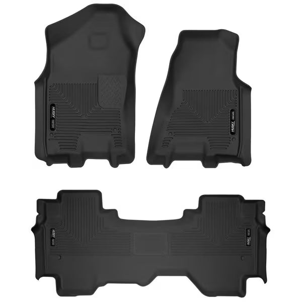 HUSKY LINERS X-ACT BLACK FRONT & SECOND ROW FLOOR LINERS 19-22 RAM 1500 QUAD CAB