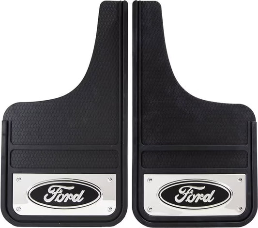 TRUCK FLAP FORD FRONT PLASTICOLOR STAINLESS UNIVERSAL LOGO