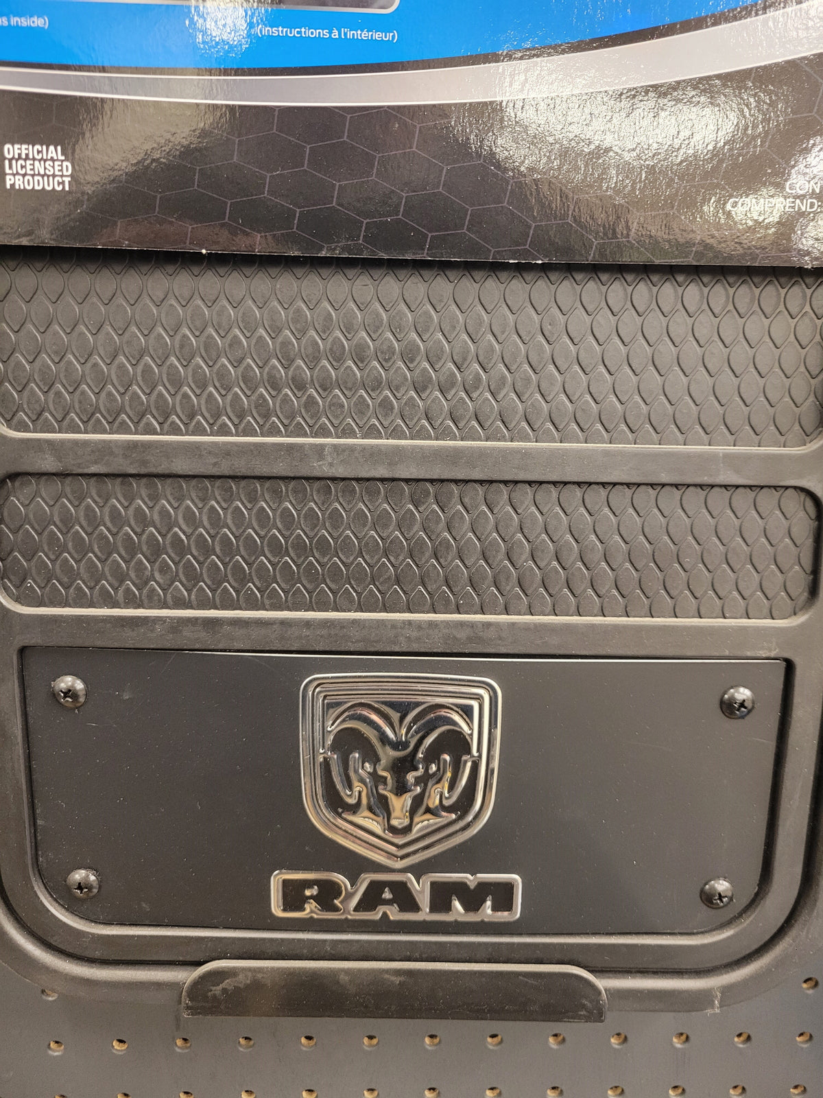 BLACK METAL MUD FLAPS FRONT 12X23 WITH RAM LOGO